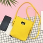 미니 크로스 고양이 캔버스백(옐로우)