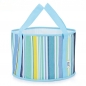 줄무늬 접이식 방수 바구니 15L(스카이)