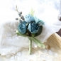 플라워 부토니에 브로치(블루)
