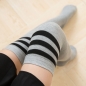 여성용 보온 삼선 니삭스(블랙+그레이) (56cm)
