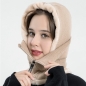 플러피 집업 넥워머 모자(베이지)