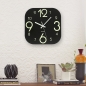 플랫우드 축광 야광 무소음 벽시계(블랙)(둥글체)