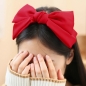 [엔젤슈슈] 새틴 왕 리본 헤어밴드(레드)