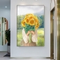 명화 그림액자 (60x80cm) (해바라기를 든 소녀)